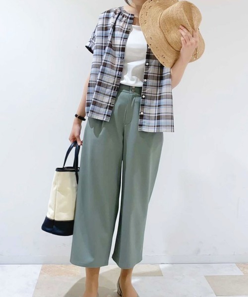 NEWYORKER(ニューヨーカー)の「トリアセ ウエストゴムパンツ(その他パンツ・レディース・モスグリーン/ネイビー・7号/9号/11号)」の16枚目の写真