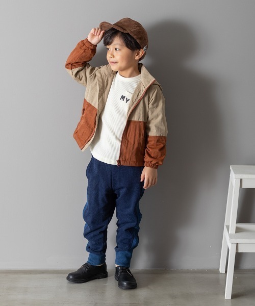 MAKE YOUR DAY(メイクユアデイ)の「裾リブ切替インディゴスウェットパンツ■80~140cm(スウェットパンツ・キッズ・ネイビー/ブルー・90/100/110/120/80/130/140)」の15枚目の写真