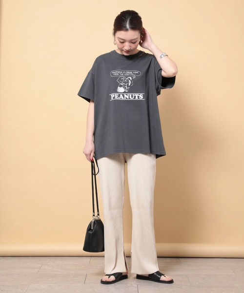 FREAK'S STORE（フリークスストア）の「リブイージーパンツ（その他パンツ・レディース・ブラック/ナチュラル/ブラウン・マルチサイズ）」の4枚目の写真