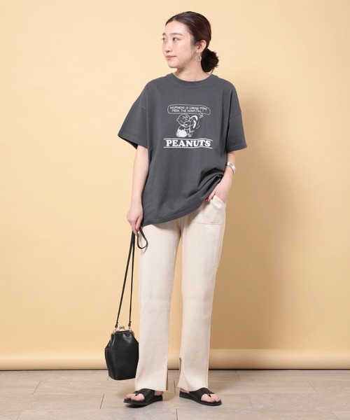 FREAK'S STORE（フリークスストア）の「リブイージーパンツ（その他パンツ・レディース・ブラック/ナチュラル/ブラウン・マルチサイズ）」の5枚目の写真