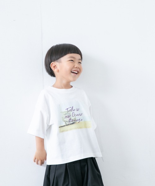 LOWRYS FARM(ローリーズファーム)の「【KIDS】フォトBIGTEESS 892702(Tシャツ/カットソー・キッズ・チャコールグレー/アイボリー/オフホワイト・MEDIUM/LARGE/X-LARGE)」の2枚目の写真