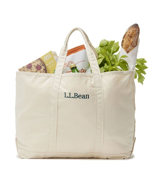 L.L.Bean（エルエルビーン）の「グローサリー・トート（トートバッグ・レディース・ネイビー/ダークオリーブ/アイボリー/グレー/ベージュ/ブラック/ライトグレー/ブラウン/インディゴブルー/スカイブルー/オレンジ・ONE SIZE）」の16枚目の写真