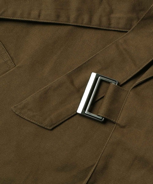 NILWAY（ニルウェイ）の「オーバーサイズピーチツイルタイロッケンコート（チェスターコート・メンズ・ブラウン/ブラック/グレイッシュブルー/カーキ/ベージュ・MEDIUM/LARGE）」の16枚目の写真