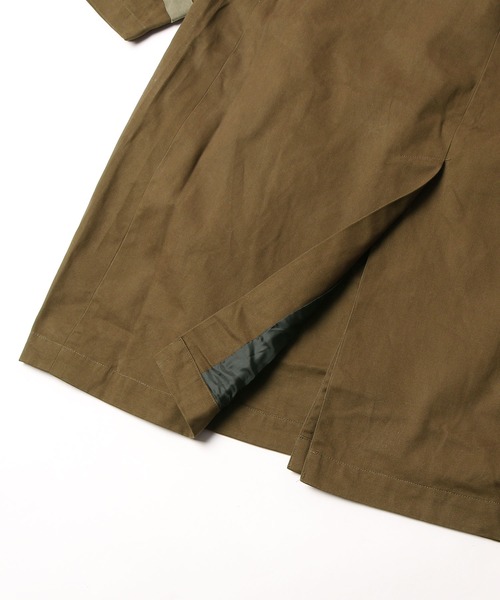 NILWAY（ニルウェイ）の「オーバーサイズピーチツイルタイロッケンコート（チェスターコート・メンズ・ブラウン/ブラック/グレイッシュブルー/カーキ/ベージュ・MEDIUM/LARGE）」の8枚目の写真