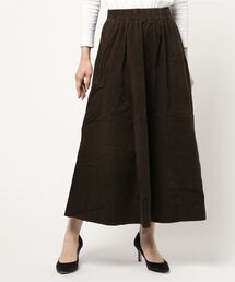 AMERICAN HOLIC | 細コールギャザーフレアロングスカート　＊(スカート)