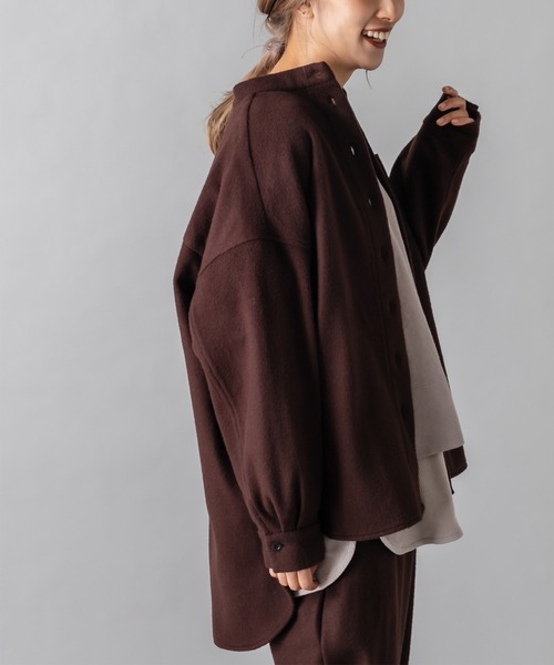 PUAL CE CIN（ピュアルセシン）の「JAPAN MADE／日本製シャツジャケット（シャツ/ブラウス・レディース・ライトベージュ/ブラウン・FREE）」の12枚目の写真