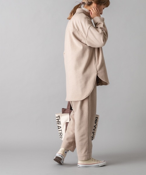 PUAL CE CIN（ピュアルセシン）の「JAPAN MADE／日本製シャツジャケット（シャツ/ブラウス・レディース・ライトベージュ/ブラウン・FREE）」の7枚目の写真