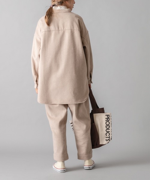 PUAL CE CIN（ピュアルセシン）の「JAPAN MADE／日本製シャツジャケット（シャツ/ブラウス・レディース・ライトベージュ/ブラウン・FREE）」の10枚目の写真