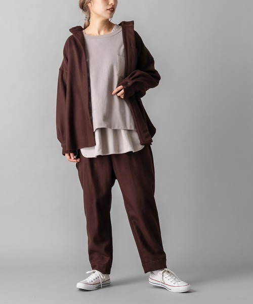 PUAL CE CIN（ピュアルセシン）の「JAPAN MADE／日本製シャツジャケット（シャツ/ブラウス・レディース・ライトベージュ/ブラウン・FREE）」の15枚目の写真