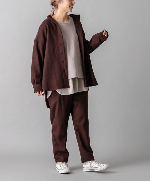 PUAL CE CIN（ピュアルセシン）の「JAPAN MADE／日本製シャツジャケット（シャツ/ブラウス・レディース・ライトベージュ/ブラウン・FREE）」の18枚目の写真
