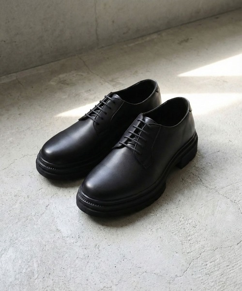【セール】DEDES ラウンドプレーントゥ厚底ビジカジシューズ（ドレスシューズ）｜Dedes（デデス）