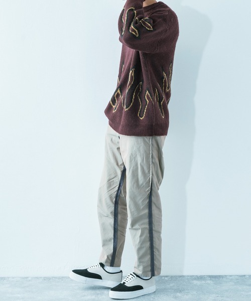 Ressaca（レサーカ）の「5G モヘアタッチ オーバーサイズ クルーネックニット（ニット/セーター・メンズ・ネイビー/アイボリー/ブラック×レッド/ブラック×ブルー/ワイン・M/L）」の22枚目の写真