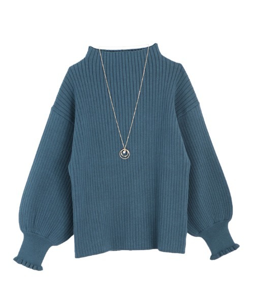 axes femme（アクシーズファム）の「ＮＣ付ボリューム袖ニット（ニット/セーター・レディース・グレー/ブルー/ブラック・MEDIUM）」の3枚目の写真