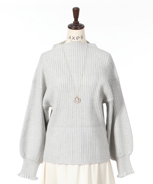 axes femme（アクシーズファム）の「ＮＣ付ボリューム袖ニット（ニット/セーター・レディース・グレー/ブルー/ブラック・MEDIUM）」の14枚目の写真