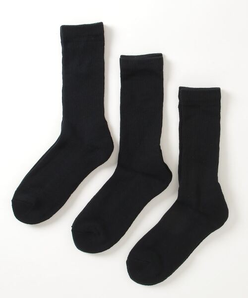 FRUIT OF THE LOOM(フルーツオブザルーム)の「【FRUIT OF THE LOOM】シンプルロゴクルーソックス(ソックス/靴下・メンズ・マルチ/ホワイト/ブラック・S/M)」の5枚目の写真