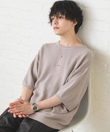 Alpinus | Alpinus - moss stitch Loose summer knit / 鹿の子編みルーズサマーニット(Tシャツ/カットソー)