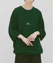 鹿の子編み ルーズサマーニットTシャツ