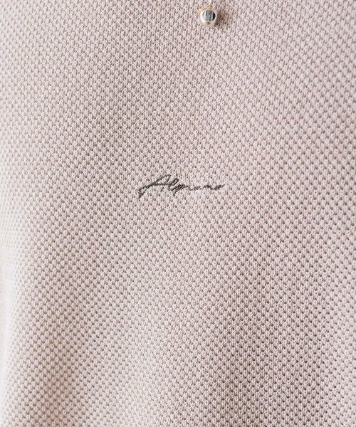 Alpinus(アルピナス)の「鹿の子編み ルーズサマーニットTシャツ(Tシャツ/カットソー・メンズ・グレイッシュベージュ/ブラウン/ネイビー/ブルー/グリーン/ブラック・SMALL/MEDIUM)」の8枚目の写真