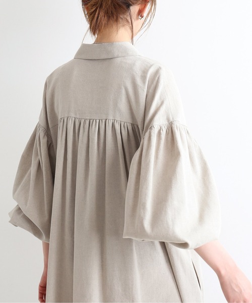 IENA（イエナ）の「スキッパーボリュームワンピース
