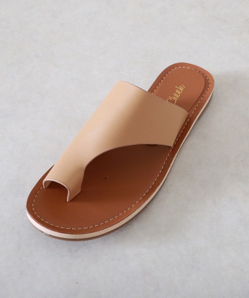 Cheek（チーク）の「【オンライン限定】トングフラットサンダル（サンダル・レディース・ブラック/ベージュ・MEDIUM/SMALL/LARGE）」の13枚目の写真