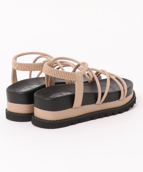 SUNNY ROOM（サニールーム）の「【厚底】クロスラインコードストラップサンダル　2099【スポサン】（サンダル・レディース・ブラック/ベージュ・M/L/LL/S）」の3枚目の写真