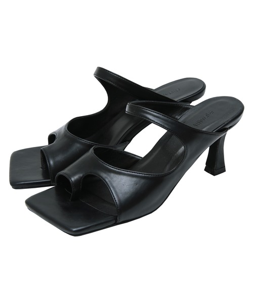 titivate（ティティベイト）の「トングミュールサンダル（サンダル・レディース・ブラック/ベージュ/ライトグリーン/ホワイト系その他・LL/S/M/L）」の3枚目の写真