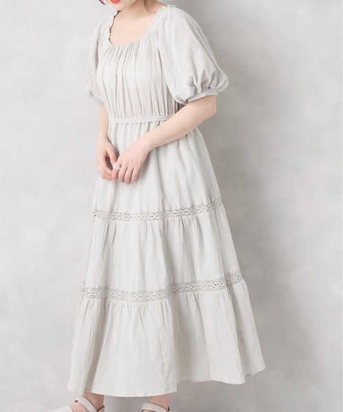 OLIVE des OLIVE（オリーブデオリーブ）の「ティアードワンピース（ワンピース・レディース・ライトグレー/ブラック×ホワイト/ホワイト系その他/ピンク系その他・FREE）」の16枚目の写真