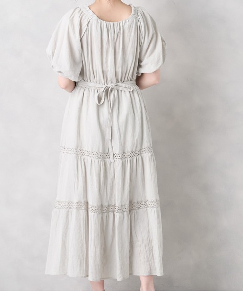 OLIVE des OLIVE（オリーブデオリーブ）の「ティアードワンピース（ワンピース・レディース・ライトグレー/ブラック×ホワイト/ホワイト系その他/ピンク系その他・FREE）」の5枚目の写真