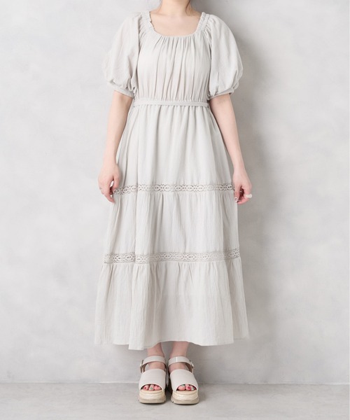 OLIVE des OLIVE（オリーブデオリーブ）の「ティアードワンピース（ワンピース・レディース・ライトグレー/ブラック×ホワイト/ホワイト系その他/ピンク系その他・FREE）」の22枚目の写真