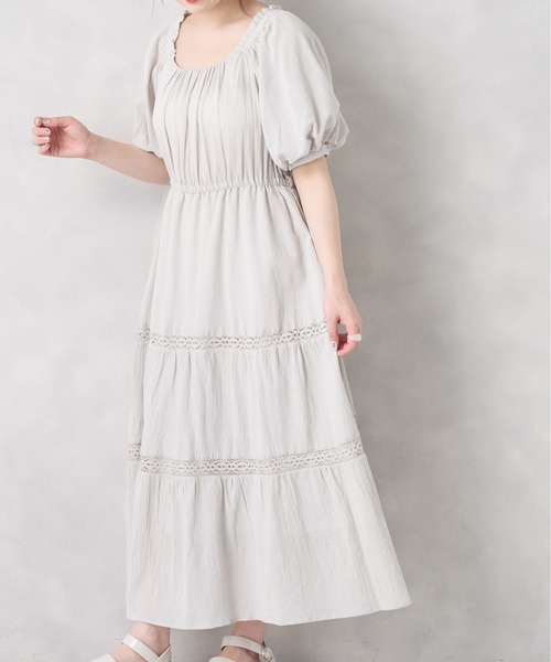 OLIVE des OLIVE（オリーブデオリーブ）の「ティアードワンピース（ワンピース・レディース・ライトグレー/ブラック×ホワイト/ホワイト系その他/ピンク系その他・FREE）」の14枚目の写真