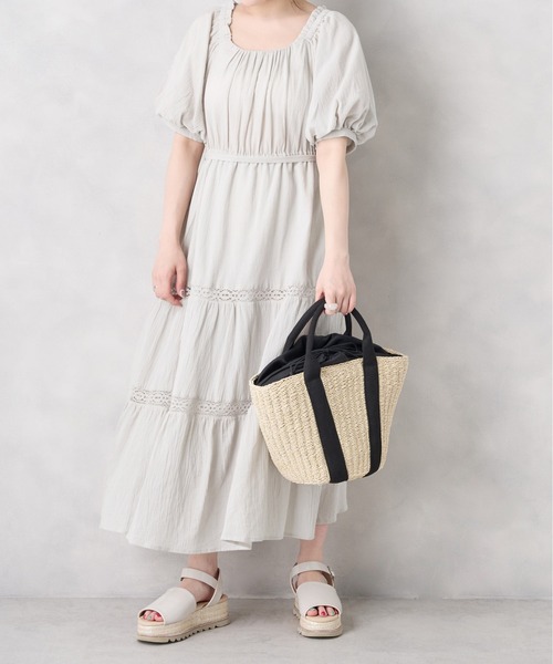 OLIVE des OLIVE（オリーブデオリーブ）の「ティアードワンピース（ワンピース・レディース・ライトグレー/ブラック×ホワイト/ホワイト系その他/ピンク系その他・FREE）」の20枚目の写真