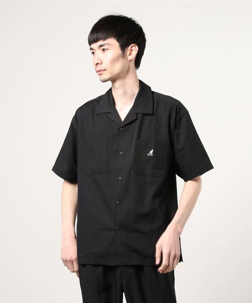 KANGOL（カンゴール）の「KANGOL カンゴール ワイドな身幅でゆったり着れる オープンカラーシャツ（シャツ/ブラウス・メンズ・ライトグレー/ブラック/グリーン・L/XL/M）」の20枚目の写真