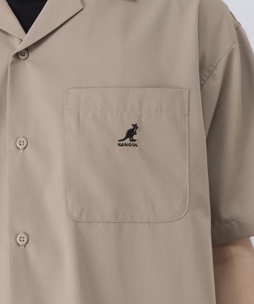 KANGOL（カンゴール）の「KANGOL カンゴール ワイドな身幅でゆったり着れる オープンカラーシャツ（シャツ/ブラウス・メンズ・ライトグレー/ブラック/グリーン・L/XL/M）」の16枚目の写真