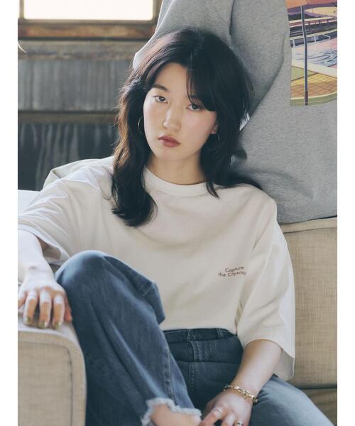 SEVENDAYS=SUNDAY（セブンデイズサンデイ）の「HARBOUR PLACE TEE　＊（Tシャツ/カットソー・レディース・杢グレー/オフホワイト・S/M/L）」の5枚目の写真