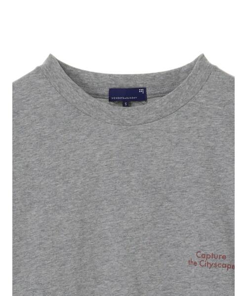 SEVENDAYS=SUNDAY（セブンデイズサンデイ）の「HARBOUR PLACE TEE　＊（Tシャツ/カットソー・レディース・杢グレー/オフホワイト・S/M/L）」の6枚目の写真