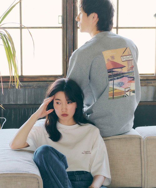 SEVENDAYS=SUNDAY（セブンデイズサンデイ）の「HARBOUR PLACE TEE　＊（Tシャツ/カットソー・レディース・杢グレー/オフホワイト・S/M/L）」の4枚目の写真