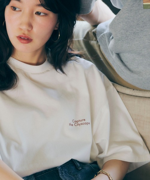 SEVENDAYS=SUNDAY（セブンデイズサンデイ）の「HARBOUR PLACE TEE　＊（Tシャツ/カットソー・レディース・杢グレー/オフホワイト・S/M/L）」の8枚目の写真