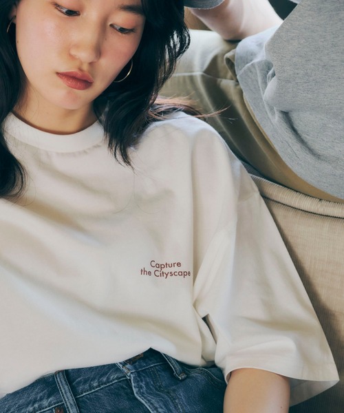 SEVENDAYS=SUNDAY（セブンデイズサンデイ）の「HARBOUR PLACE TEE　＊（Tシャツ/カットソー・レディース・杢グレー/オフホワイト・S/M/L）」の12枚目の写真