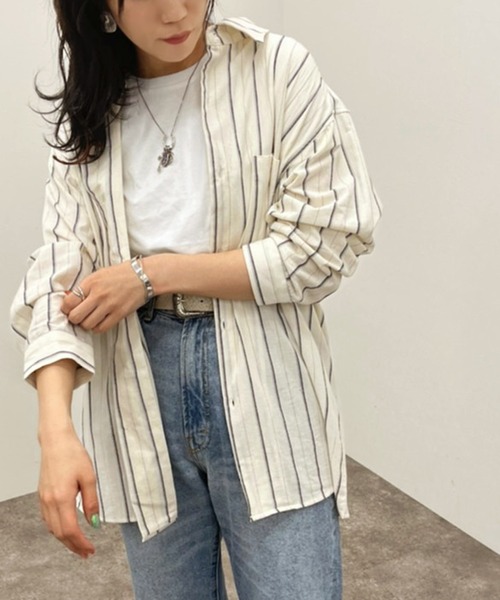 apres jour mignon(アプレジュールミニョン)の「アソートストライプシャツ 【ZOZOTOWN限定アイテム】(シャツ/ブラウス・レディース・ベージュ/アイボリー/ライトベージュ・X-LARGE/フリー)」の15枚目の写真