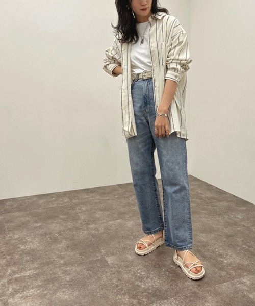 apres jour mignon(アプレジュールミニョン)の「アソートストライプシャツ 【ZOZOTOWN限定アイテム】(シャツ/ブラウス・レディース・ベージュ/アイボリー/ライトベージュ・X-LARGE/フリー)」の4枚目の写真