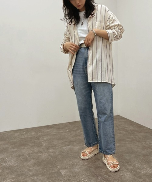 apres jour mignon(アプレジュールミニョン)の「アソートストライプシャツ 【ZOZOTOWN限定アイテム】(シャツ/ブラウス・レディース・ベージュ/アイボリー/ライトベージュ・X-LARGE/フリー)」の11枚目の写真