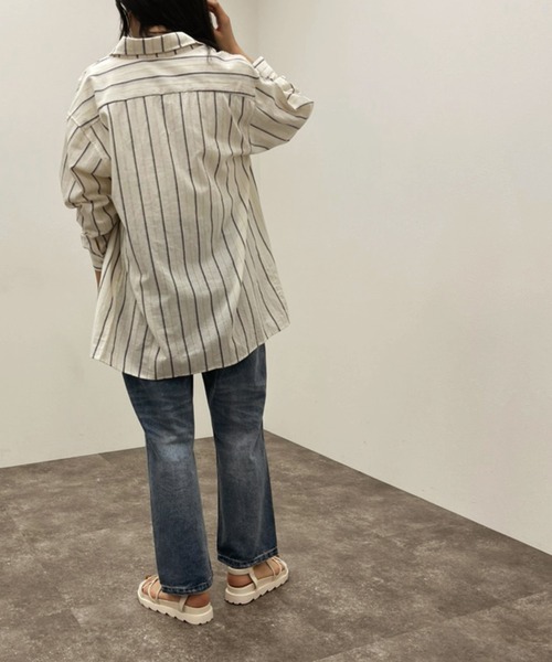 apres jour mignon(アプレジュールミニョン)の「アソートストライプシャツ 【ZOZOTOWN限定アイテム】(シャツ/ブラウス・レディース・ベージュ/アイボリー/ライトベージュ・X-LARGE/フリー)」の13枚目の写真