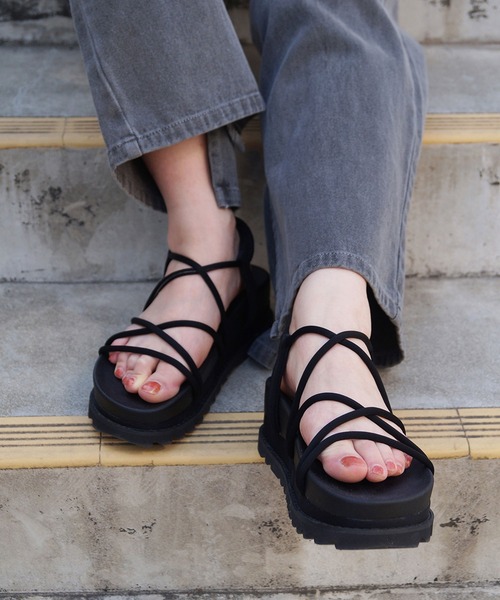 179/WG（イチナナキュウダブルジー）の「クロスコードサンダル（サンダル・レディース・ベージュ/グリーン/ブラック・LARGE/MEDIUM）」の7枚目の写真