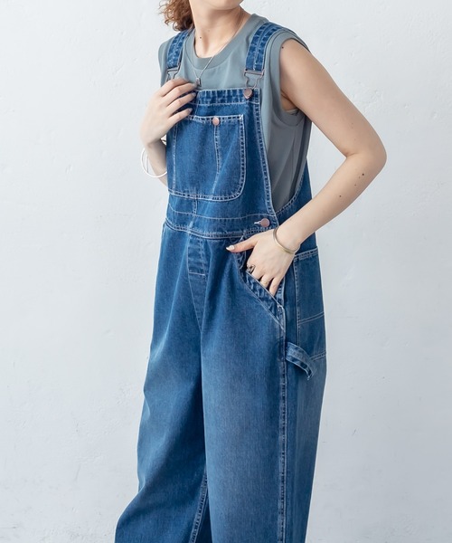 mystic（ミスティック）の「ワークデニムサロペット（サロペット/オーバーオール・レディース・オフホワイト/ブルー・FREE）」の7枚目の写真