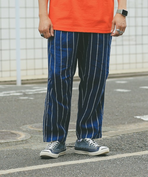 HOUSTON（ヒューストン）の「HEMP STRIPE EASY BASEBALL PANTS