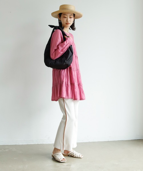 Birthday room(バースデイルーム)の「リボン結びムーンハンドバッグ(ハンドバッグ・レディース・ホワイト/ブラック/イエロー・FREE)」の8枚目の写真