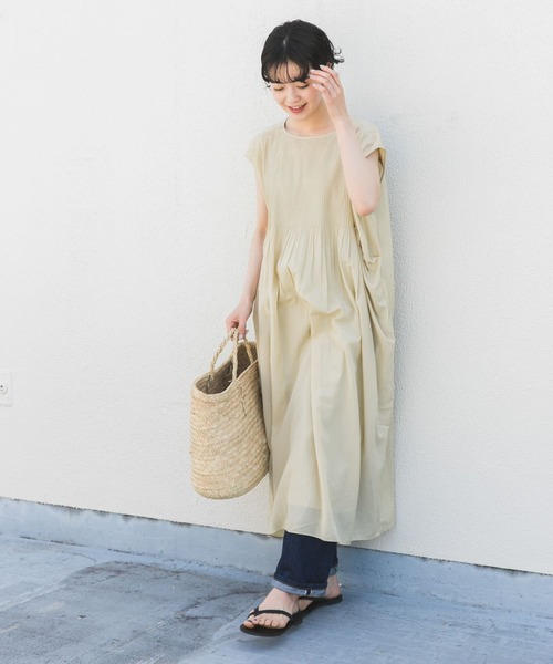 かぐれ　フレンチスリーブ　ピンタックワンピース　美品☆ かぐれ（カグレ）の「ピンタックワンピース（ワンピース）」 - WEAR