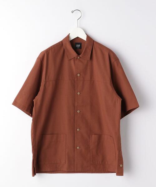 green label relaxing（グリーンレーベルリラクシング）の「OLT ★ [ GLR/ lab ] ブッチャー 半袖 シャツ（シャツ/ブラウス・メンズ・モカ/ライム/オレンジ系その他・MEDIUM/LARGE/X-LARGE/SMALL）」の15枚目の写真