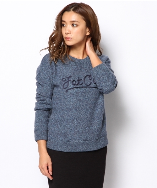 HYSTERIC GLAMOUR（ヒステリックグラマー）の「FAT CITY刺繍 SW（スウェット・レディース・ピンク/ブルー/ネイビー・FREE）」の3枚目の写真