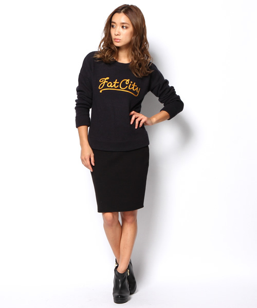 HYSTERIC GLAMOUR（ヒステリックグラマー）の「FAT CITY刺繍 SW（スウェット・レディース・ピンク/ブルー/ネイビー・FREE）」の4枚目の写真